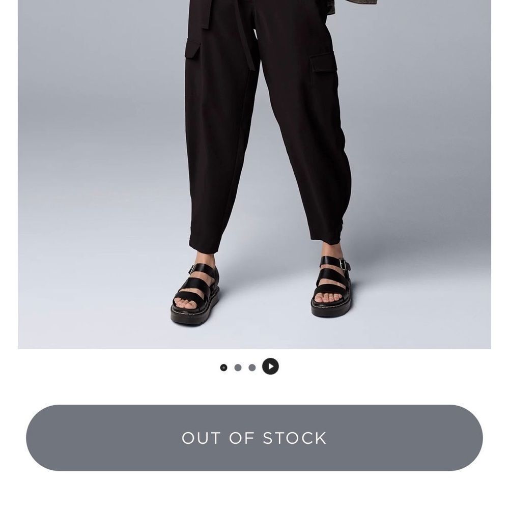 Simply Vera Vera Wang Black Jogger Pants